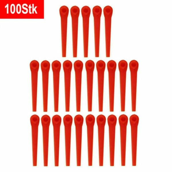 100x Plastkniver Reservekniver Til Gardena Gresstrimmer Easycut Li-18/23r (100stk)
