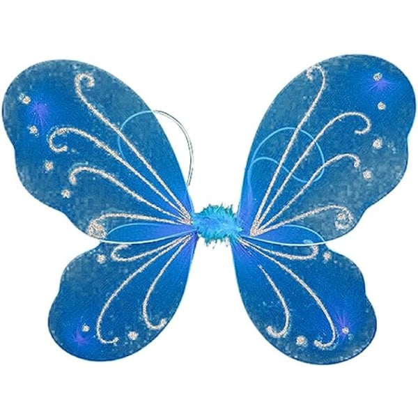 Butterfly Wings Halloween Cosplay Sparkly Fairy Angel Wings Performance Props Halloween Costume for Kids Little Girl Women