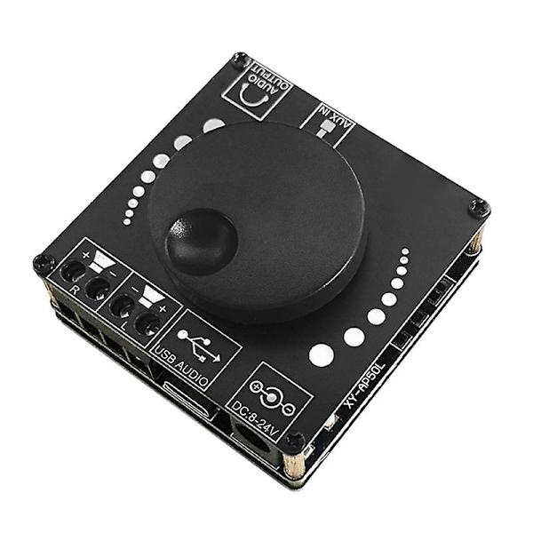 Mini Bluetooth 5.0 50w+50w Trådløs Audio Power Digital Forforstærker Board Stereo Amp 3.5mm Aux Usb Ap