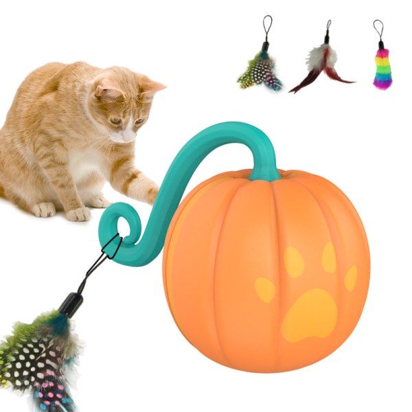 Katteleke, interaktiv kattelekeball, fjernkontrollball for katter Bevegelig katteleke Elektrisk katteleke Automatisk katteleke for innendørs med LED-lys 3 stk Feat