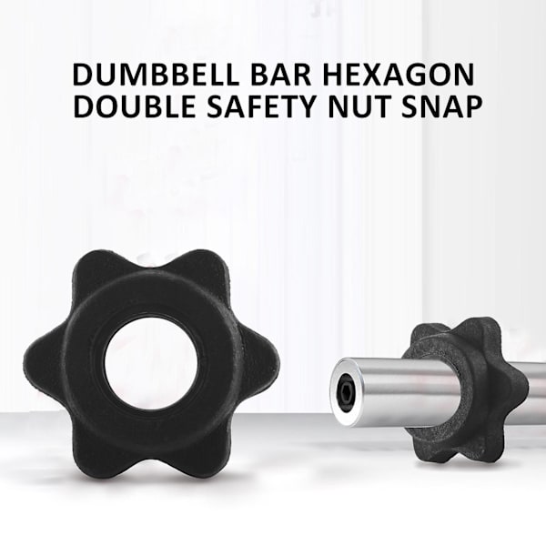 2 Par Dumbbell Hex Nødder, Dumbbell Stang Nødder, Spinlock Klemmer Til Vægtstænger Træning Sport