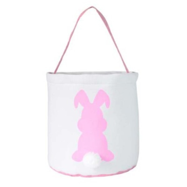 Bunny Basket Bags For Kids Canvas Bomull Bære Gave Og Egg Hunt