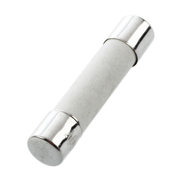10 st AC 250 V 15 A 6 x 30 mm, Snabbblåsande Cylindrisk Säkringsrör Keramik Vit + Silver