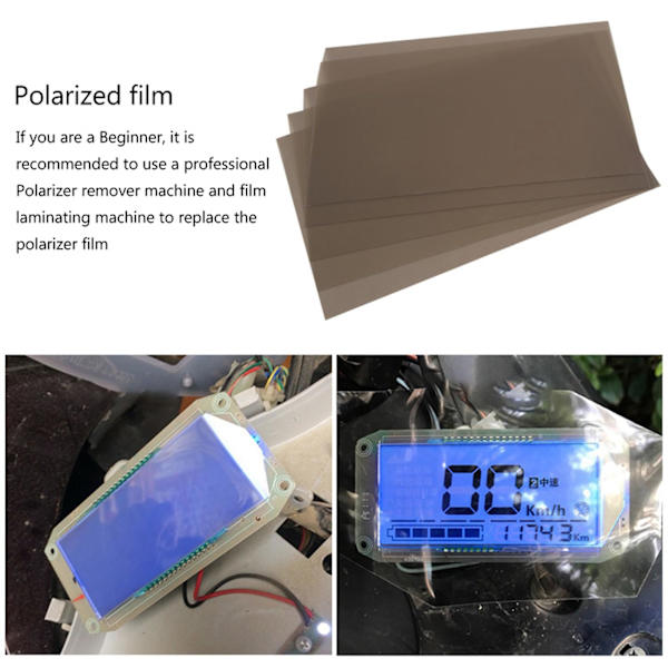 Lineaarinen polarisaatiokalvo Lcd/led polarisoitu suodatin Polarisaatiokalvo Polarisaatiovalokuvaan 5 kpl (ei