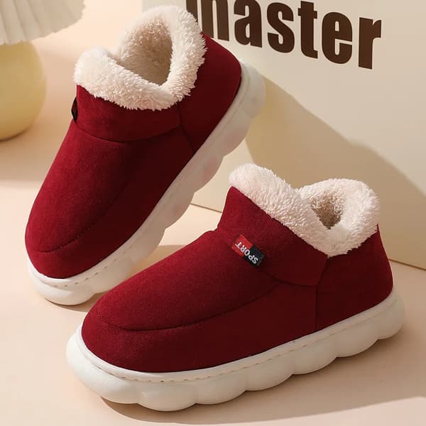 Varma tjocka utomhus bomullspadderade tofflor H 36-37