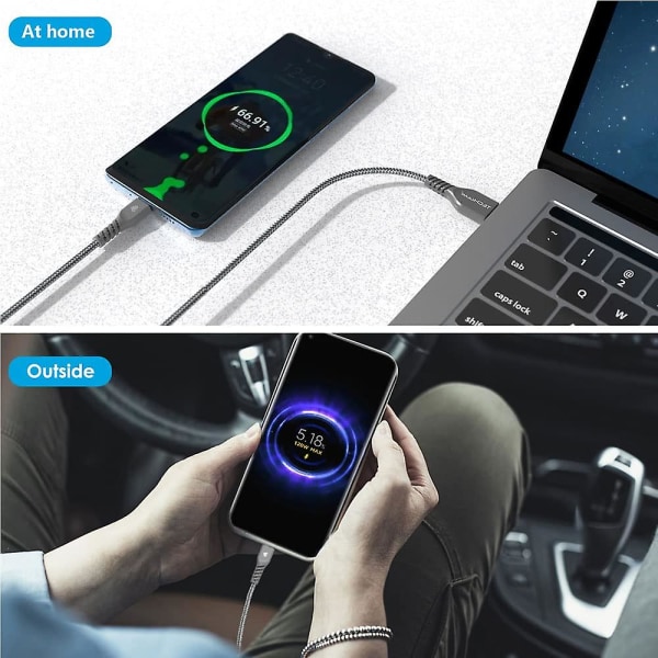Stærkt USB-C opladnings- og datakabel med høj holdbarhed (1 m) til USB Type-C-kompatible enheder, herunder Apple iPad Pro 12,9\" 11\" 2022/2