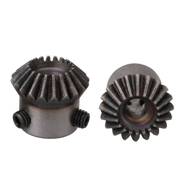 4 stk. Koniske Bevel Gear Hjul Toppskruer 6mm Hulldiameter 1 Modul 20t