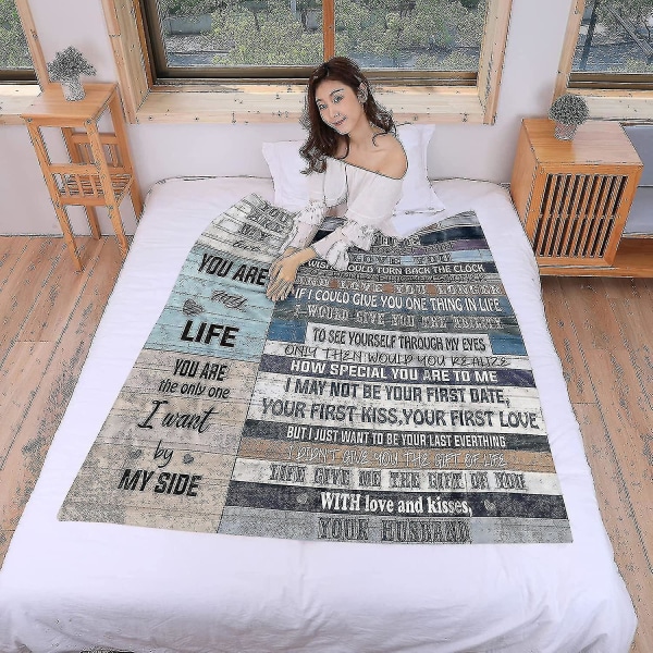 To My Wife Gifts Blanket From Husband, Wife Gifts Of Valentines Day,blanket Luxury For Bedding(51*60inch)