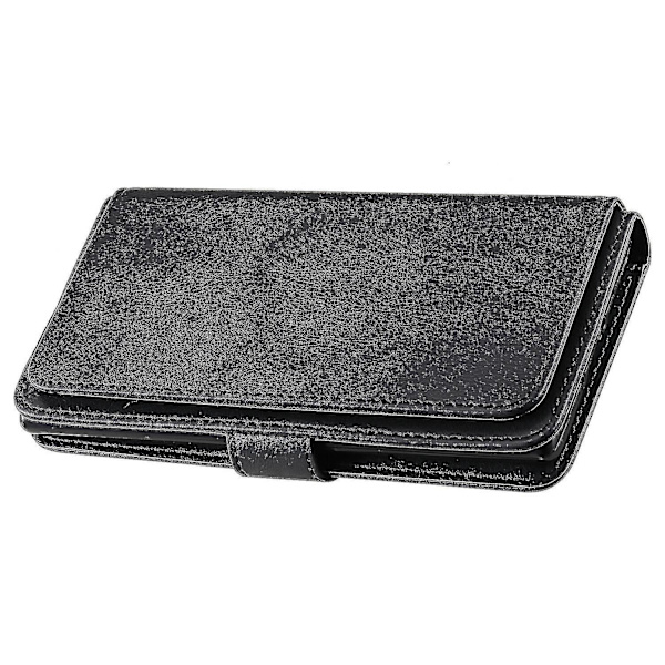 Motorola Moto G 5g Plus Etui Retro Læderpung Flip Magnetisk Dæksel 10 Kortlommer - Sort