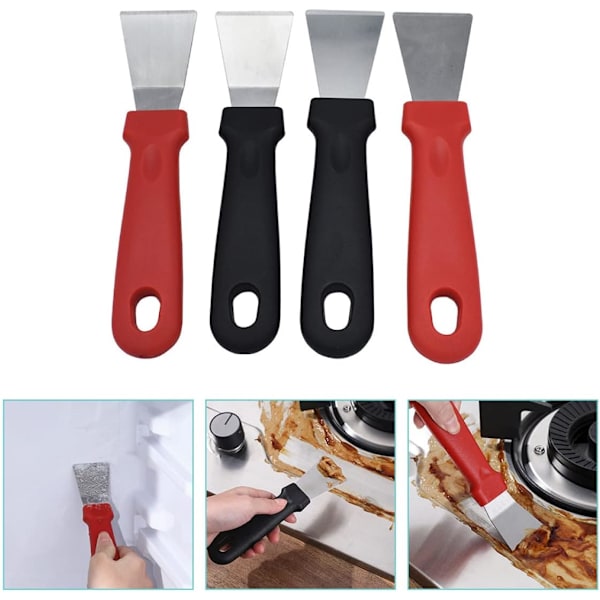 12 st smutsiga skrapa dekaler restaurang spis borttagning stål isskrapor spade gips rengöringsmedel renare dekal verktyg bar tapet rostfritt multi-