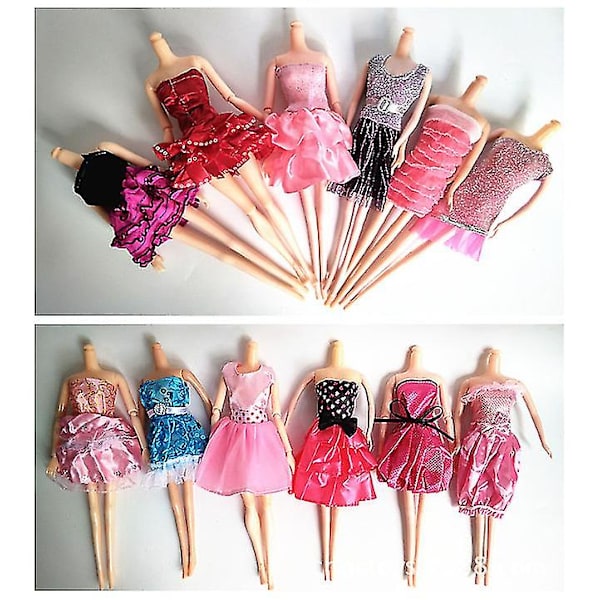 35 st/set Barbie dockklänningar skor smycken kläder accessoarer klä upp spel för 30 cm docka
