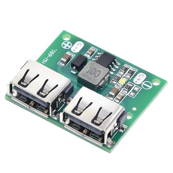 5 stk. Usb - Regulator Opladningstrin Charr Modul 9v 12v 24v Til 5v 3a Dobbelt Usb Til Bil