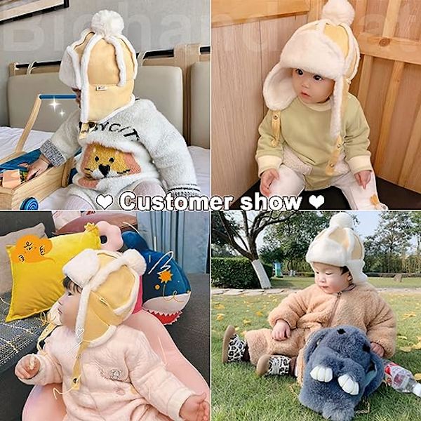 Baby Boy Ushanka ørevarmere vintersoldat hue unisex børne catcher hue, X-Small-Large