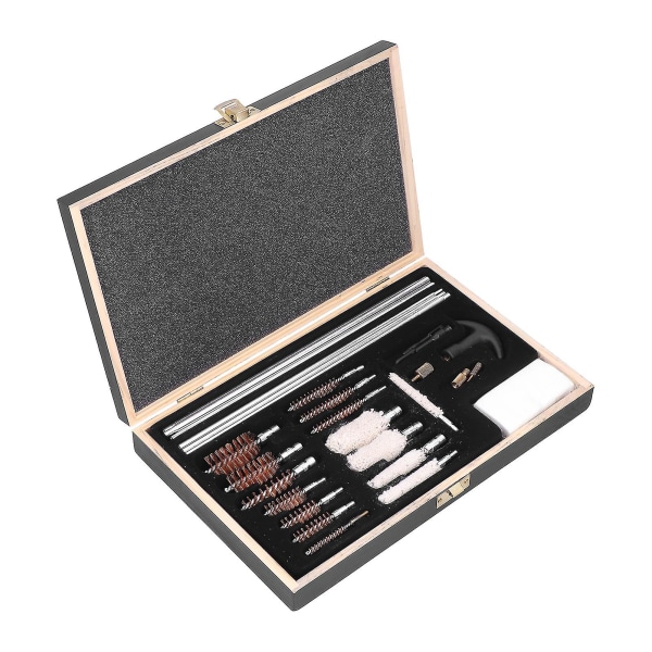 28pcs Universal Gun Cleaning Kit Rifle Barrel Accessories Tool Box Aluminum Alloy Brushes Set