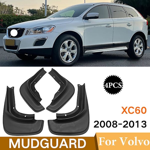 Nya uppgraderingar för Volvo Xc60 2009-2013 Bilskärmar Stänkskydd 2010 2011 2012 Stänkskydd Stänklappar Skärmar