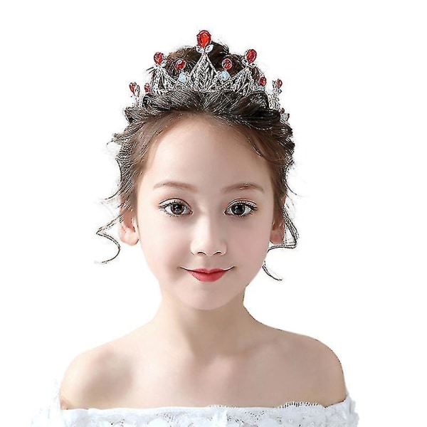 Kid Crown Bursdagsfest hår Barnekrone-hodeplagg (rød)