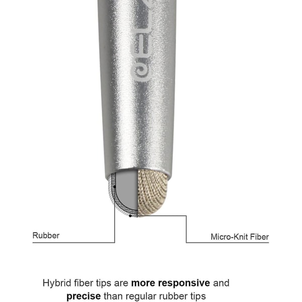 Elzo Stylus Pen 4 delar Stylus Pen Universal Touch Pen 100% kompatibel med alla surfplattor Pekskärm Iphone Ipad Samsung Surface Huawei Chromebook (bl