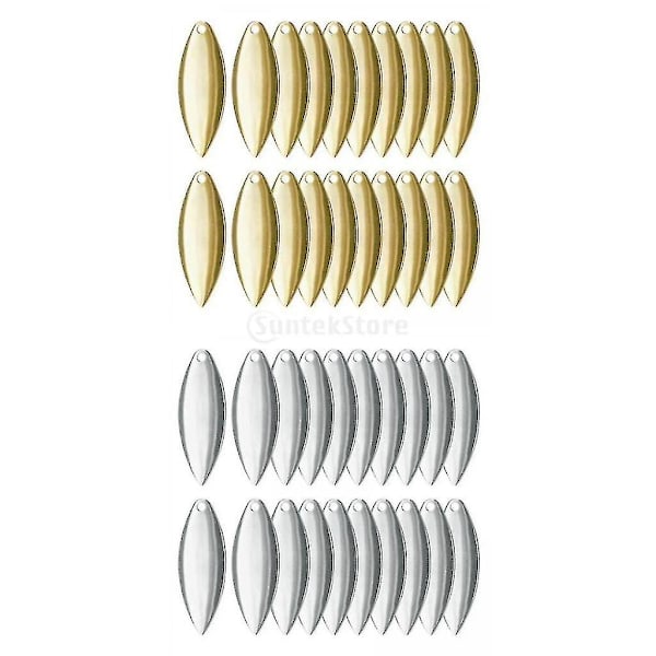 40x Metalliska Fiskebeten DIY-Kit med Slät Yta D