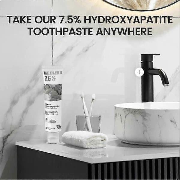 1-5X CEELIKE Hydroxyapatite Tandkräm Emaljförstärkande & Känslighet. Vitgörande