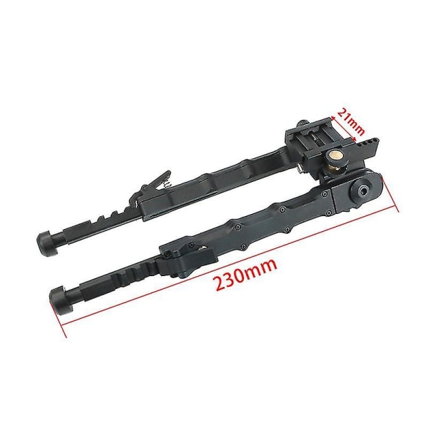 Aluminiumlegering V9 En-delad Stöd Trefot Justerbar Bipod Stativfäste Svart