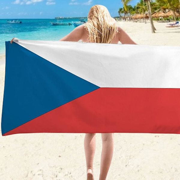 Mikrofiber Strandhandduk National Flag Strandhandduk Oversize Covers Up, Badfilt Snabbtorkande Absorberande Mjuk Lätt Kompakt San