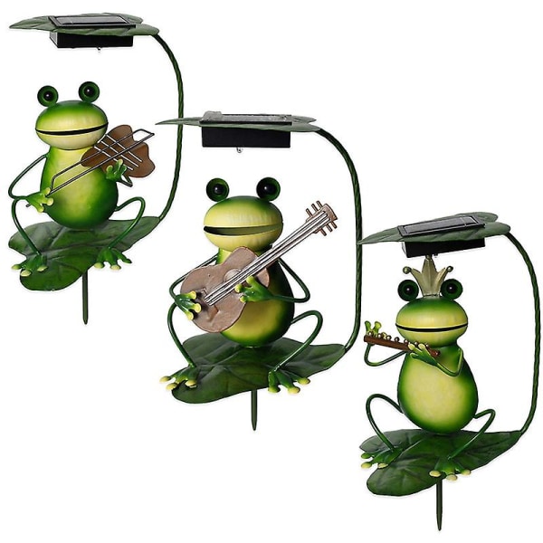 Frog Ornament Light Solar Garden Plug-in Light Frog Jern Light Spring Lights