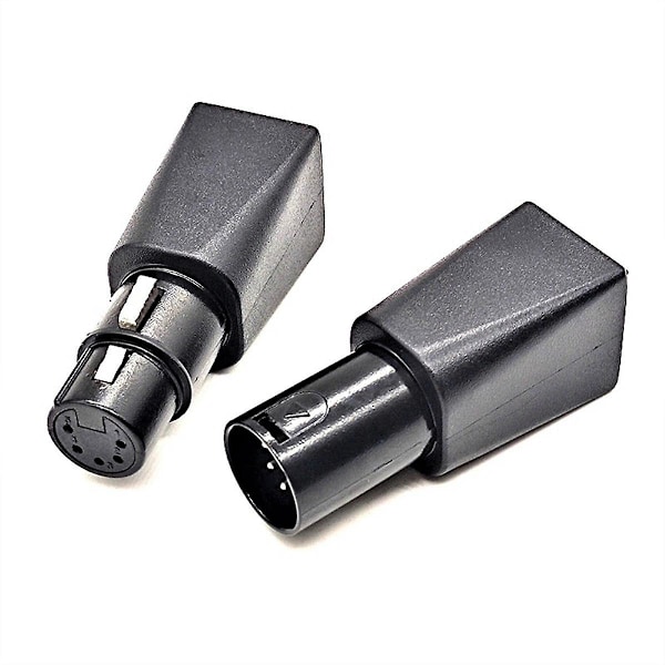 1Yhdistä DMX-RJ45-liitin RJ45-Ethernet-5-nastaiseen XLR DMX-naaras- ja urossovittimeen audio-videota varten