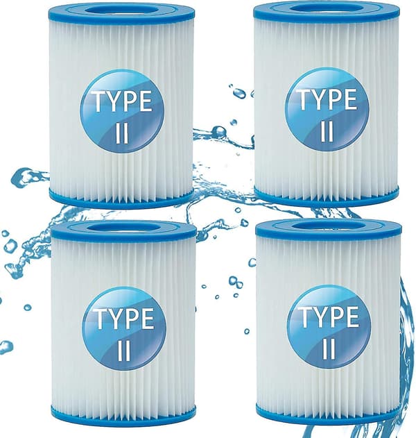Svømmebassengfilter for type II, Spa-utskifting Oppblåsbart svømmebassengfiltertilbehør