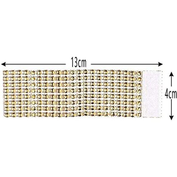 Serviettringer i gull, glitrende strass-serviettringer, serviettring, stolbeltebåndsholder, strassbukett glassflaske innpakket ring,
