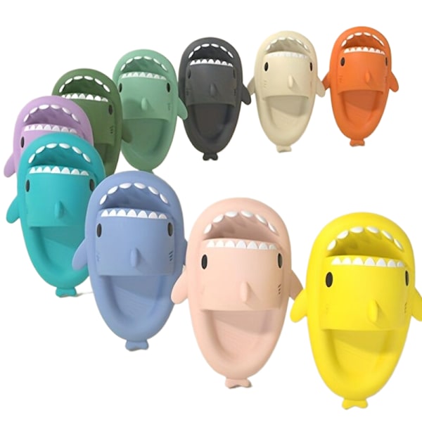 Tegneserie Haj Flip Flops, Skridsikre Tykke-Sålede Strand Flip Flops, Hurtigtørrende Sjove Pool Sandaler pink 36/37