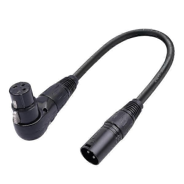 Vinkel XLR-kabel til lydsystemer - Han til Hun 3-Pin 90 Grader