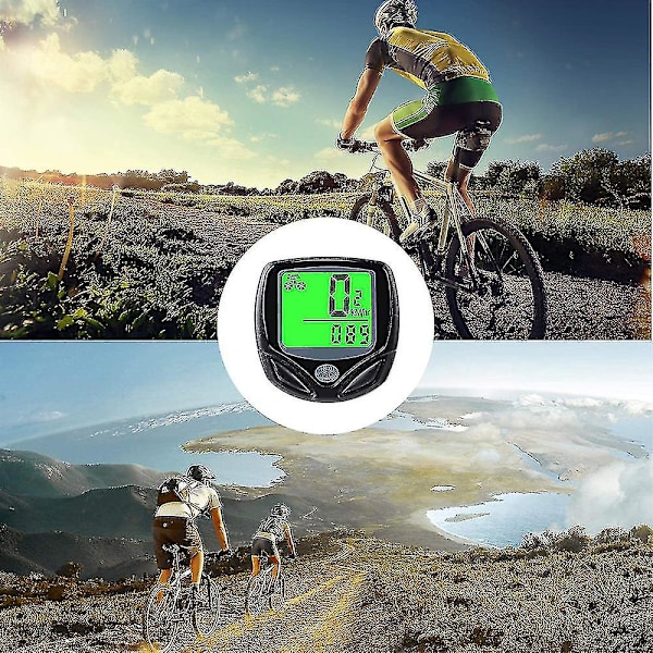 Cykelhastighetsmätare och Odometer Trådlös Vattentät Cykel Dator med LCD-Skärm & Flera Funktioner