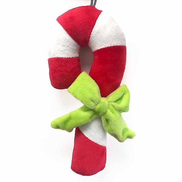 Plush Candy Cane Koiran Leikkikalu Piipahduslelu Pehmeä Ääni Sopii Kaikille Koiraroduille Samoyed Husky Shiba Beagles