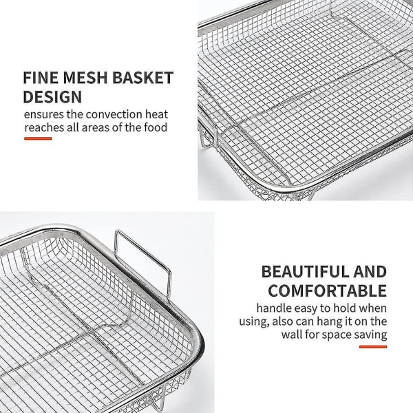 R Kurv Til Ovn, Rustfrit Stål Grillkurv, Non-stick Netkurv, R Bakke Trådstativ R