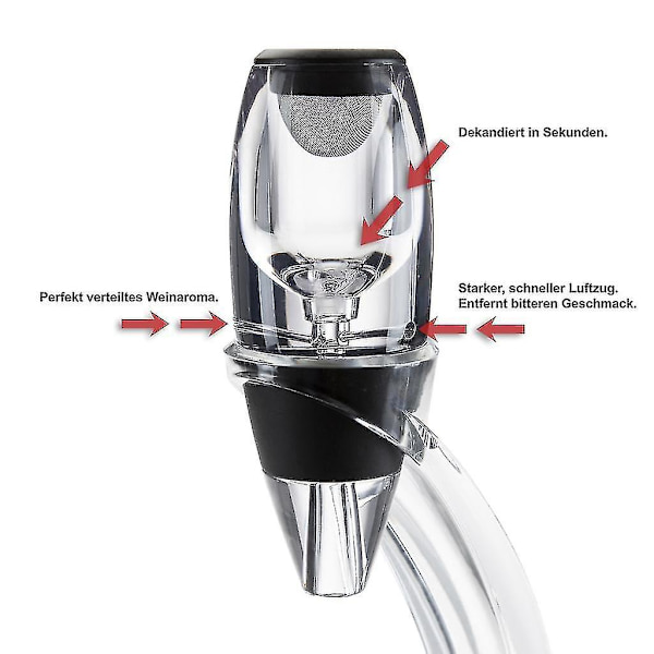Vinaerator Magic Dekanter Deluxe med Stativ Luksus Vin Dekanter