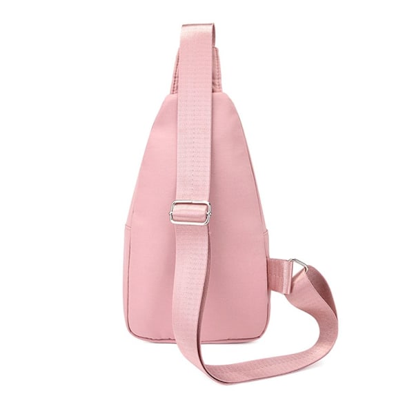 Liten slynge ryggsekk for kvinner brystveske rosa rosa white