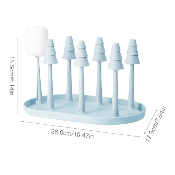 Sutteflaske tørrestativ, kopholder Aftagelig 6-beslag drænkopholder til sutteflasker Kopper Vandkop