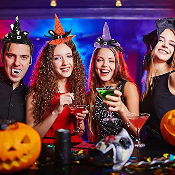 Halloween Hårband Hårklämma, Blandade Halloween Party Häxa Spindelhatt För Halloween Kostymfest