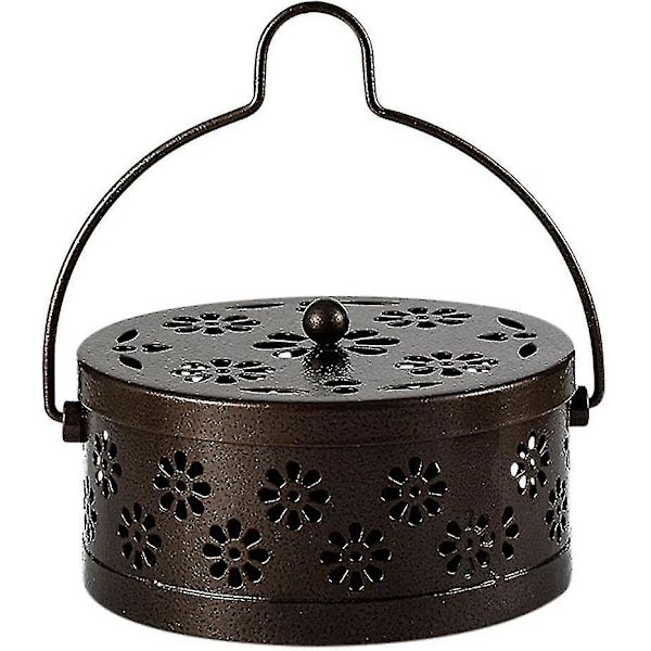 Myggespiralholder, Retro Bærbar Myggespiralbrænder Til Hjemmet Og Camping (bronze)(1stk)
