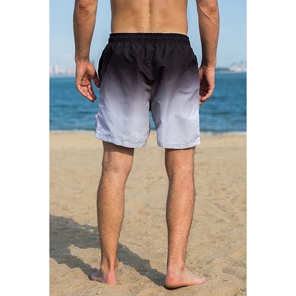 Herrbadbyxor korta badkläder med meshfoder badshorts