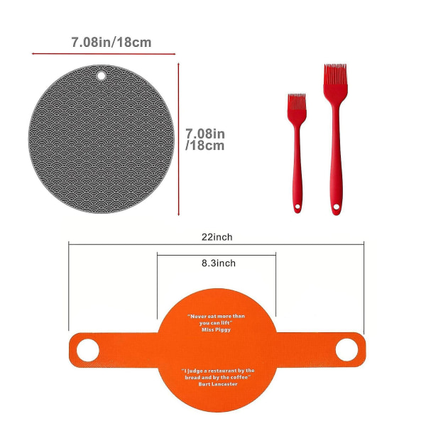 Silikonbakeunderlag for nederlandsk ovn deigslynge bakeunderlag med langt håndtak for brøderstatning