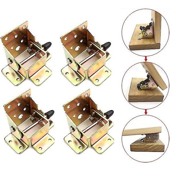 4 st Fällbara Bordbensförlängningsfästen, DIY Vikbart Arbetsbord Bensfäste