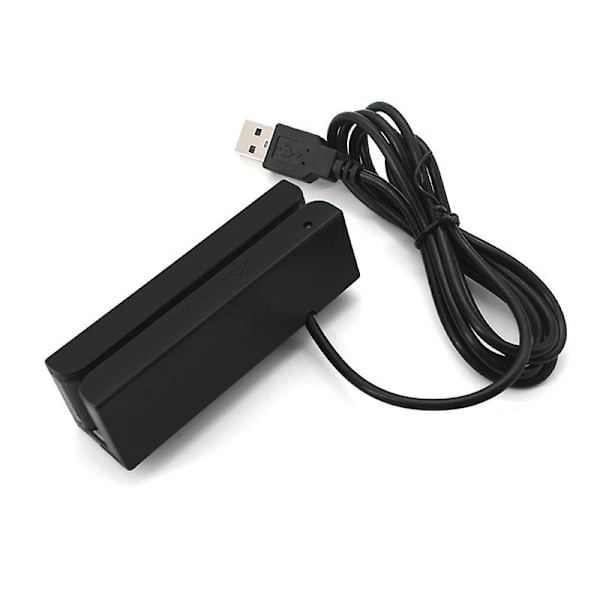 Magnetremsläsare för 3 spår, magnetiskt medlemskort, USB-kortläsare