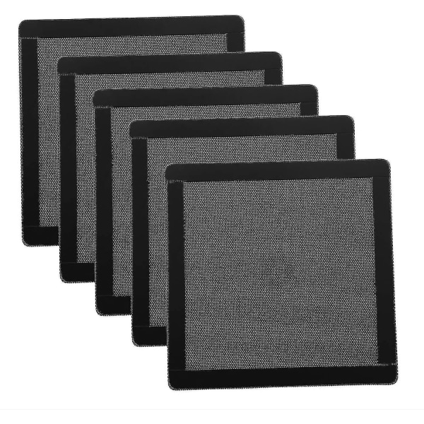 Vifte Støvfilter Mesh Magnetisk Ramme Pvc Pc Datamaskin Vifte Støv Mesh Deksel Griller Svart -zmd(størrelse:120*120mm 5pack)