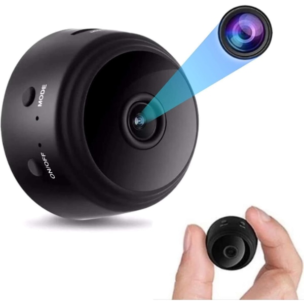 Mini trådløst kamera Hd 1080p Wifi med bevegelsesdeteksjon (svart)
