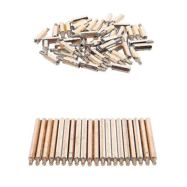 20 stk. M3 3mm Han-Hun Messing Hex Standoff Pcb Spacer Søjle 50mm