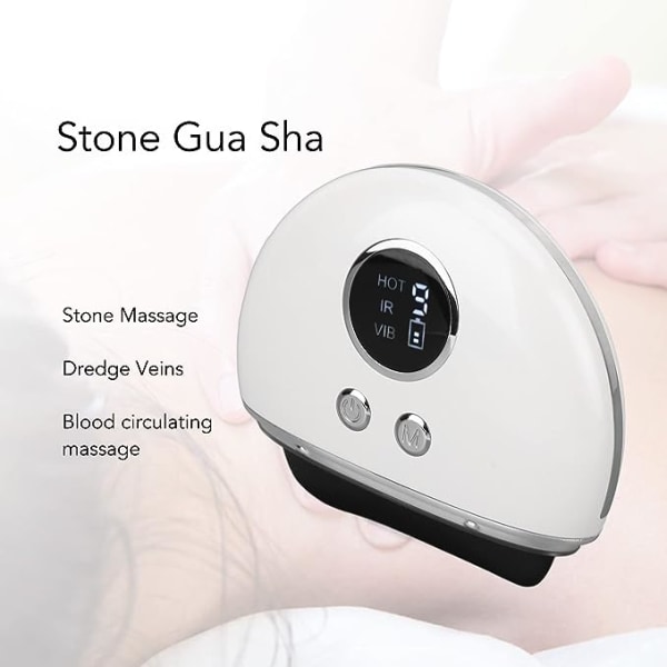 Gua Sha -instrumentti, automaattinen power Monitoiminen nopea lämmitys Miellyttävä kaapiva hierontatyökalu kasvohoitoon USB latauskaapelilla Beauty Saloon