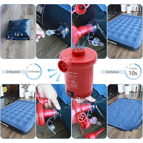 Hurtig Luftpumpe Med 150W Elektrisk Luftpumpe For Luftmadrasser Og Luftbasseng