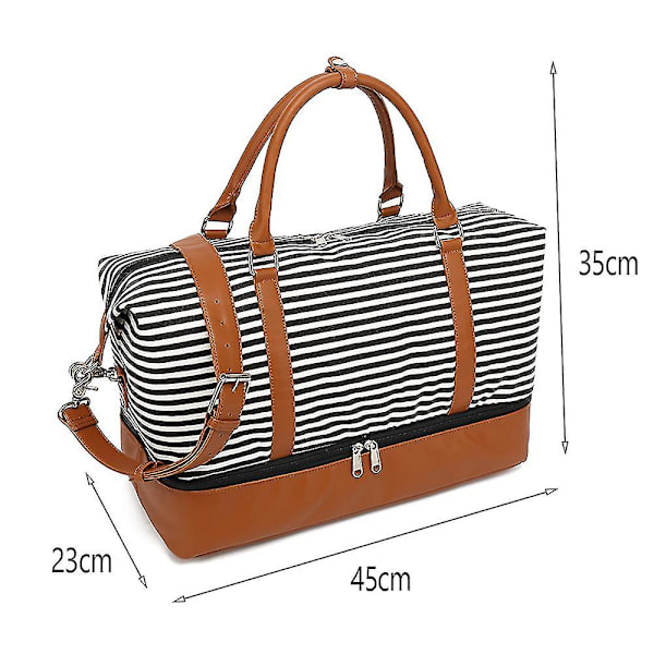 Rejsetaske til kvinder 60l-80l med sko-rum, foldbar rejsetaske weekender sportstaske til rejser, hospital, strand, camping (blå