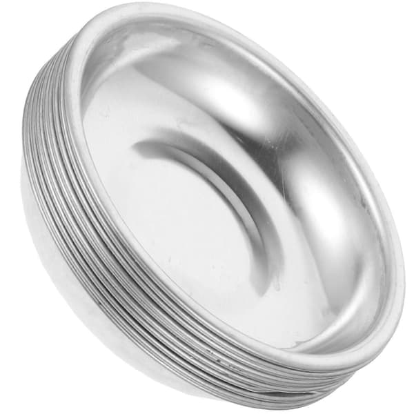 10 stk. sauceskåle i rustfrit stål – små kondimentskåle Silver 8X8CM